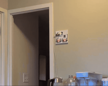 LED matrix display showing bus times