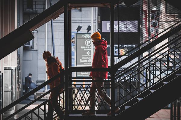 Yellow Beanie, Red Parka